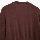 Flattering Y2K Brown Knitted V-Neck Cardigan