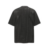 Streetwear Dirty Wash Letter Print Crew T-Shirt