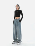 Wide Leg Baggy Denim Pants
