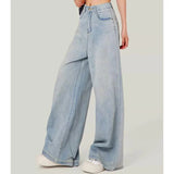 Essential High Waist Baggy Wide Leg Jeans