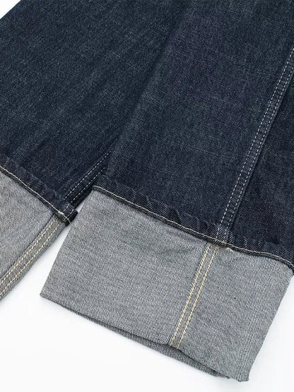 Vintage Chic Blue Lapel Neck Denim Jacket
