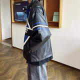 Trendy Vintage Racing Leather Zipper Jacket