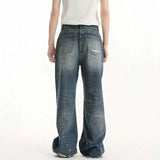 Sequin Patchwork Wornout Burr Edge Jeans