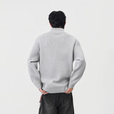 Cozy Trendy Ribbed Mock Neck Sweater