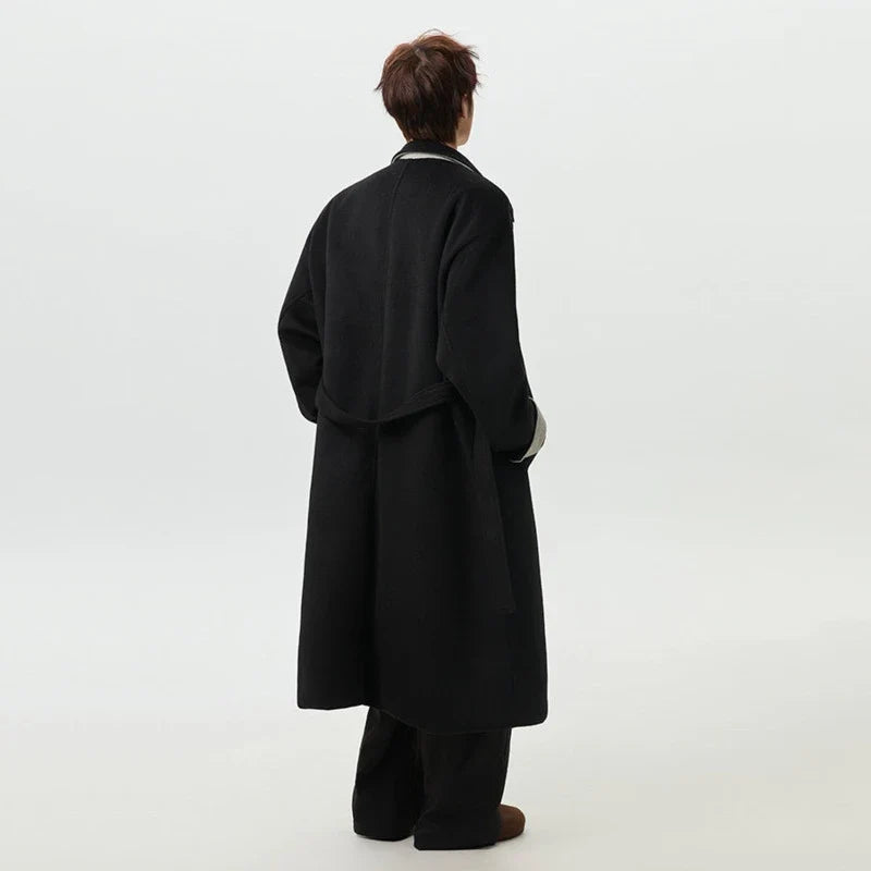 Korean Style Simple Solid Color Woolen Coat