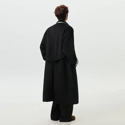 Korean Style Simple Solid Color Woolen Coat