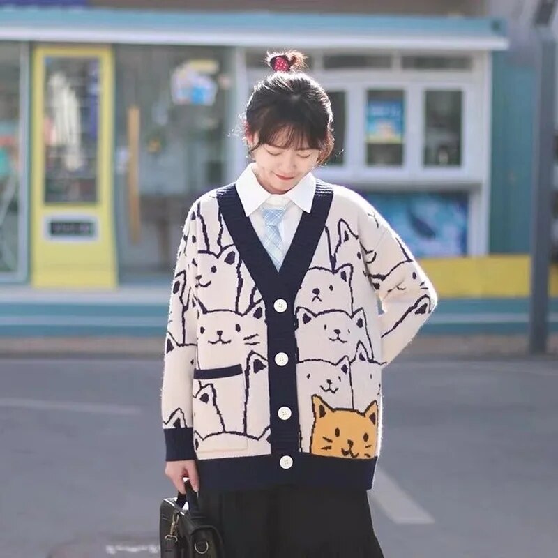 Knitted Cats Sweater