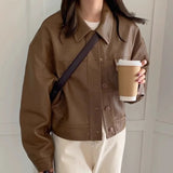 Women Winter Comfort Retro Leather Jacket