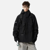 Stylish Pockets Hooded Mountaineering Windbreaker Jacket