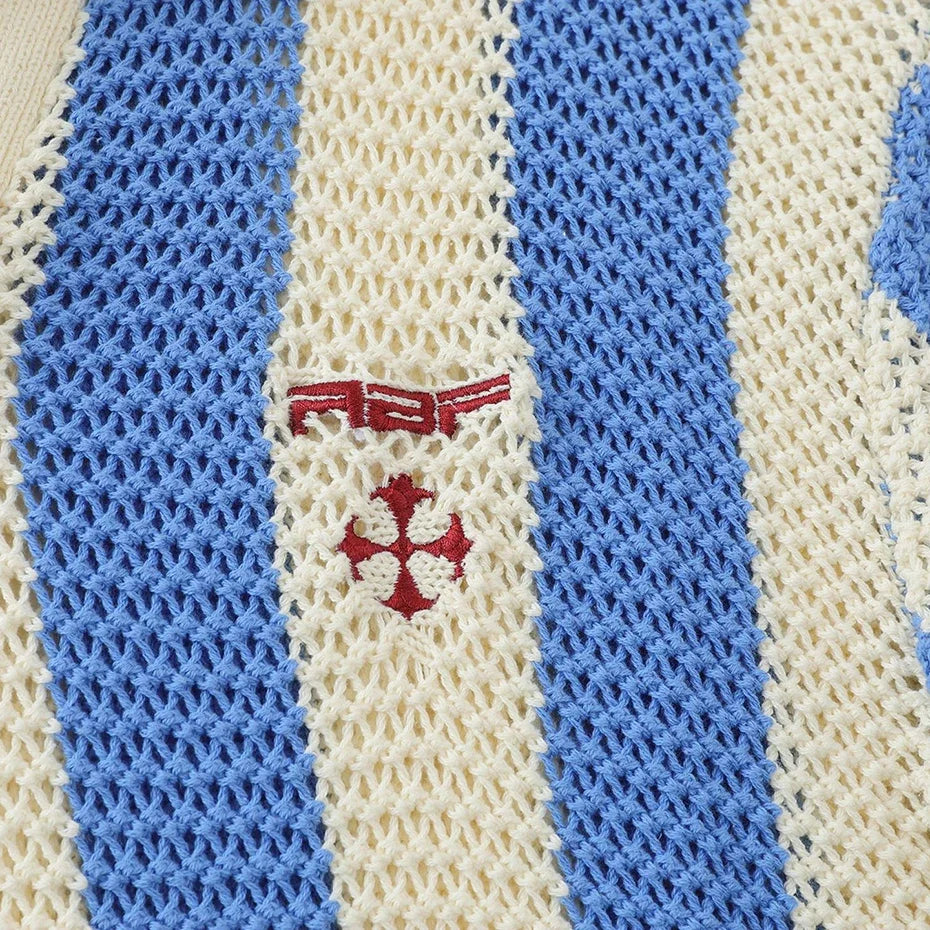 Long-lasting Retro Striped Knit Jumper Sweater