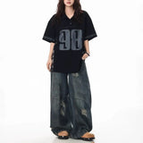 Retro Digital Loose Casual Short-Sleeved T-Shirt