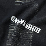 Fashionable Bold O-Neck Collar Graffiti Letter T-Shirt
