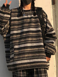 Model wearing the black Chunky Knit Sweater
