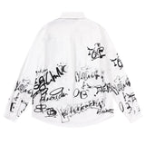 Premium Streetwear Bold Graffiti Print Long Sleeve Shirt