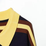 Premium Hip Hop Striped Knitted Polo Sweater