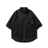 Cloud-Soft Contrast Lapel Casual Shirt