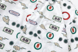 Retro Signature Graphic Printed Beach Shirt