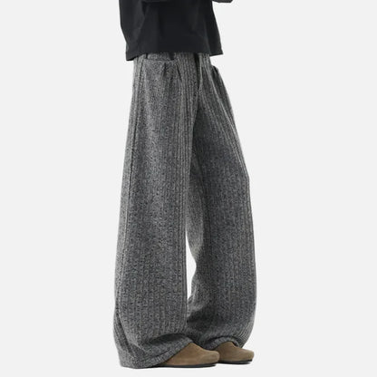 Modern Simple Solid Color Striped Pants