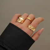 Y2K Vintage Irregular Pleated Open Ring