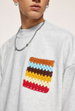 Oversized Rainbow Pocket Sweatshirts