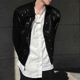 Origin Glossy Faux Leather Motorcycle Jacket