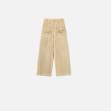 Plush High Waist Hip Hop Straight Leg Jeans