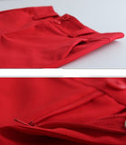 High Waist Polyester Button Shorts
