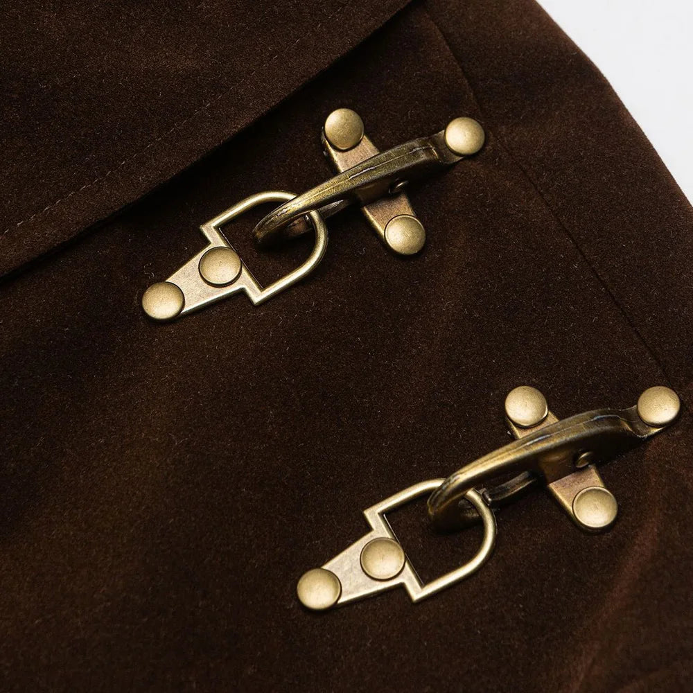 Vintage Metal Buckle Casual Loose Jacket
