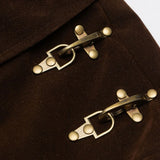 Vintage Metal Buckle Casual Loose Jacket