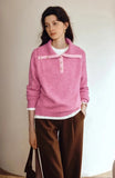 Warm Knit Casual Turn Down Collar Sweater