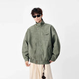 Elevated Stand Collar Faux Leather Jacket