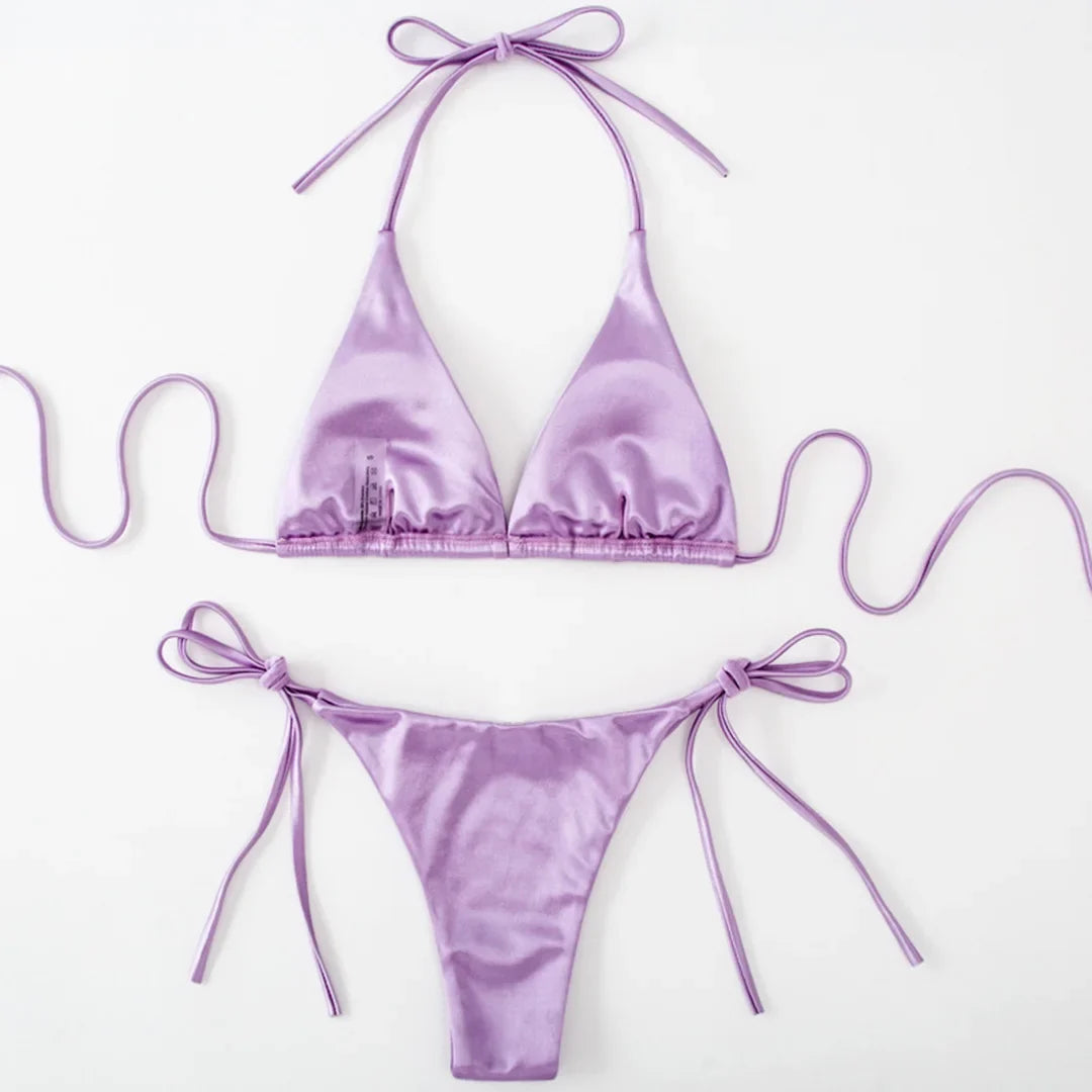 Satin Bikini Set