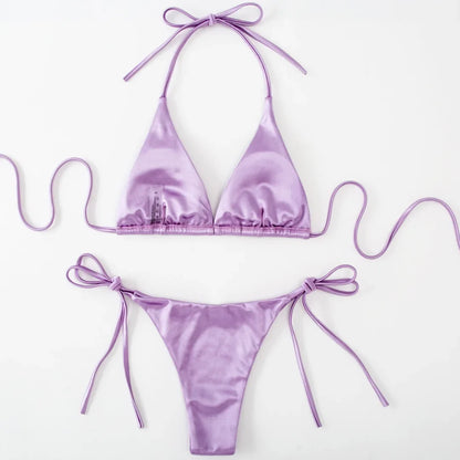 Satin Bikini Set