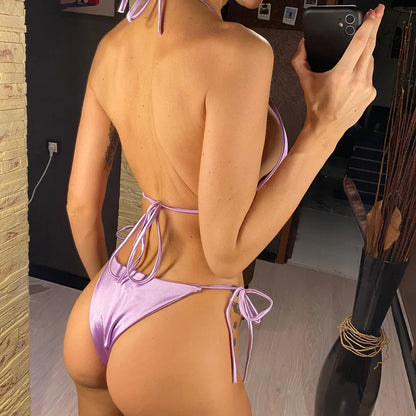 Satin Bikini Set