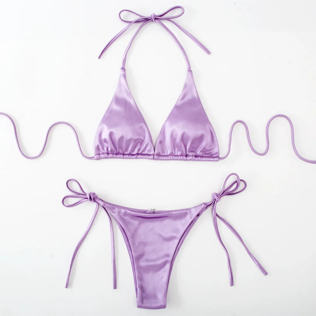 Satin Bikini Set