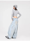 Vintage Light Blue Washed Hip Pants