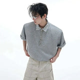 Original Patchwork Decorate Shoulder T-Shirt