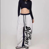 Y2K Streetwear High Waist Letter Patchwork Sweatpants