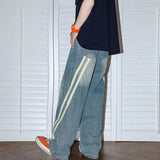 Premium Autumn Striped Korean Loose Jeans
