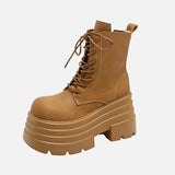 Ankle Boots PU Thick Sole Boots