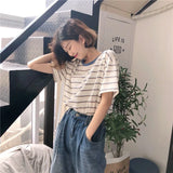 Timeless Staple Stripe Loose Minimalist T-Shirt