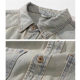 Vintage Retro Lightweight Casual Loose Denim Shirt