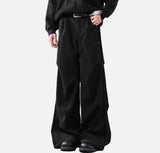 Classic Micro Flared Pleated Casual Pants