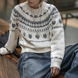 Men's Casual Fair Isle Knit Sweater