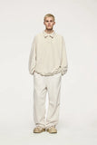 Model weearing the beige Comfort Fit Drawstring Pants