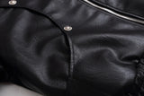 Breathable Y2K Fur Collar Leather Motorcycle Jacket