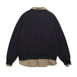 Insulated Streetwear Letter Print Fake Two-Piece Sweatshirts
