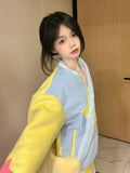 Rainbow Clean Aesthetic Sporty Baseball Sweatshirt