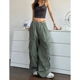 StreCool etear High Quality Green Wide Leg Bggy Jeans