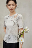 Floral Hollow Out Casual Loose T-Shirt